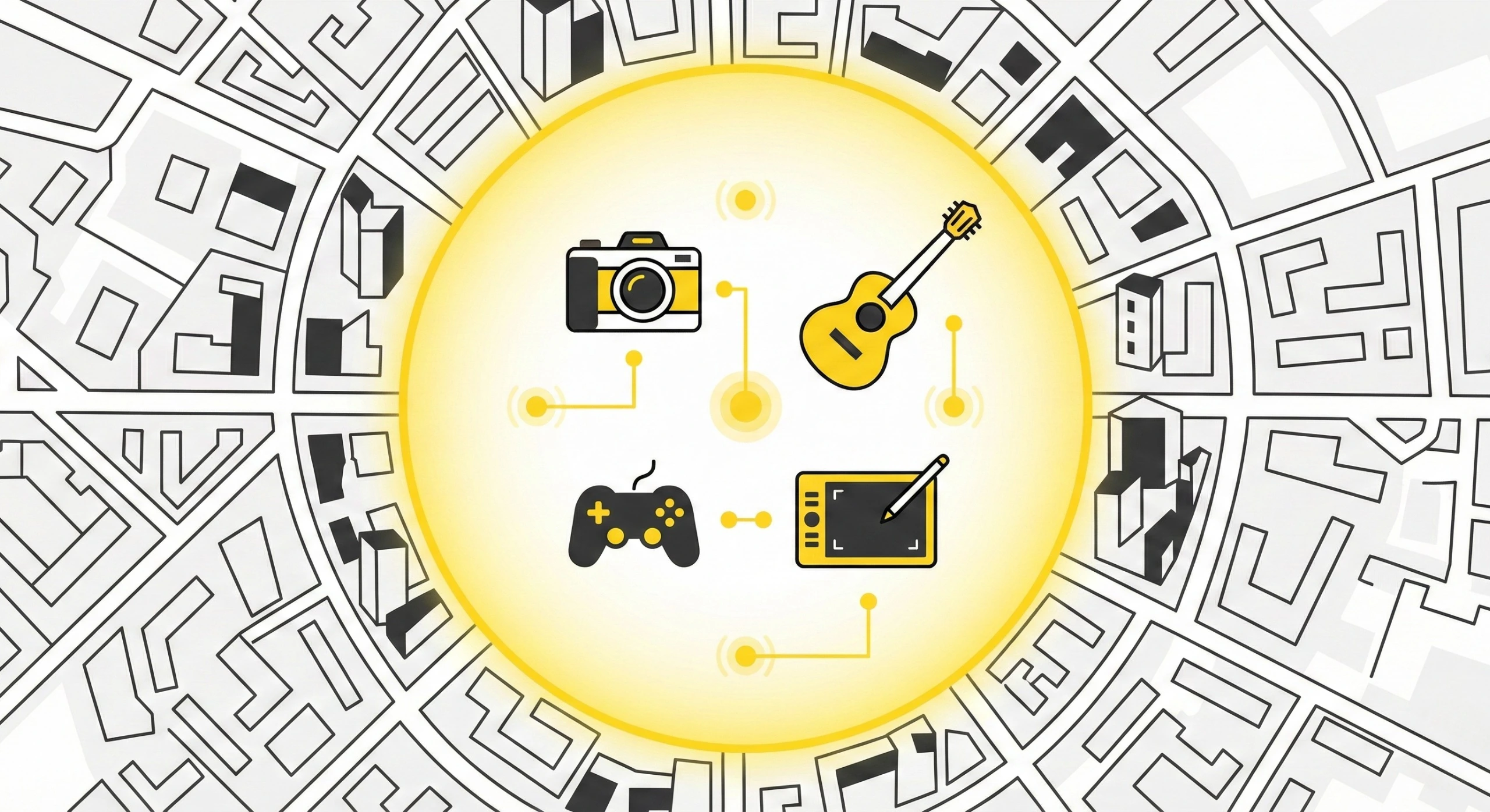 Selling used hobby items like camera gear, musical instruments, gaming equipment, and art supplies to local buyers
