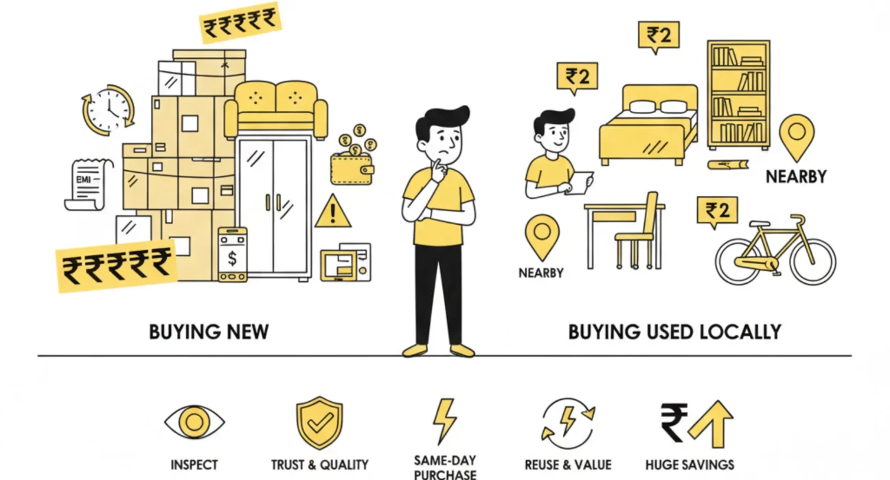 when buying used makes more sense than buying new for everyday items