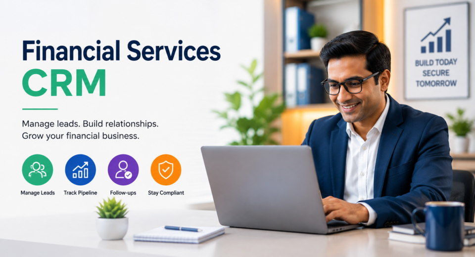 Financial services CRM helping advisors manage leads, track pipelines, follow-ups, and compliance