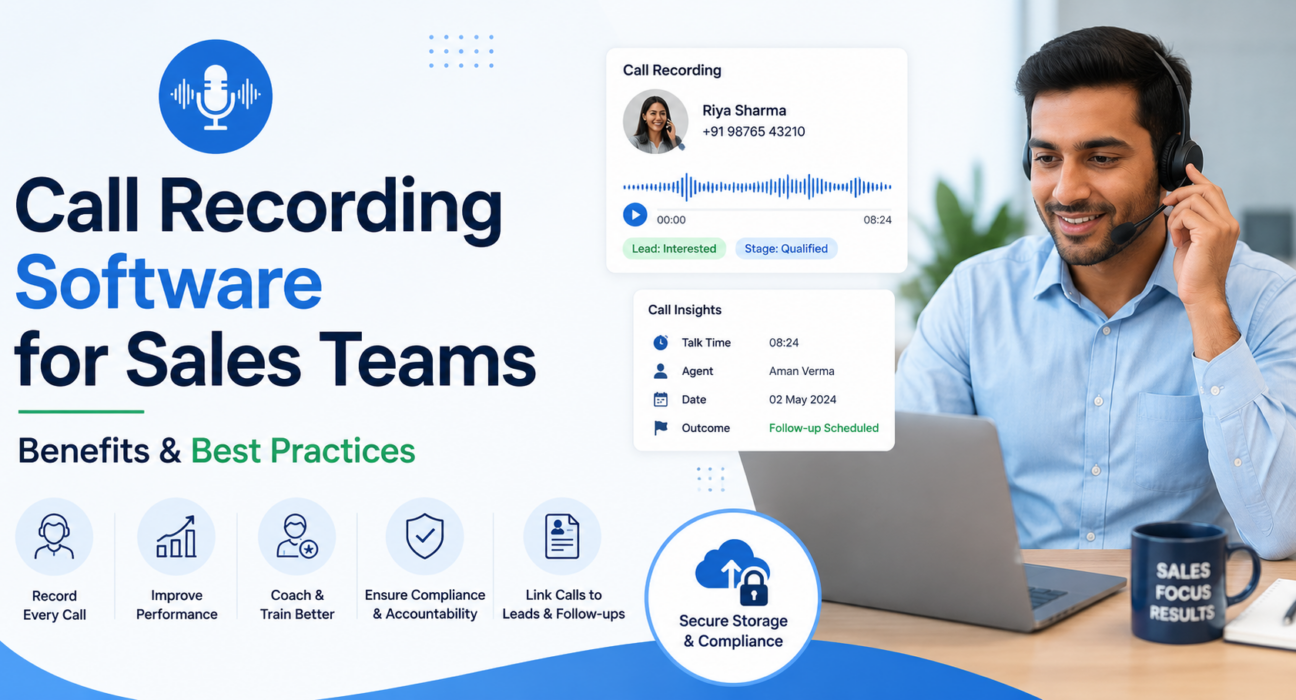 Call recording software for sales teams with call insights, performance tracking, coaching, and secure storage