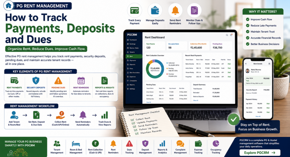 PG business startup cost in India showing property, setup, furniture, amenities, and working capital expenses